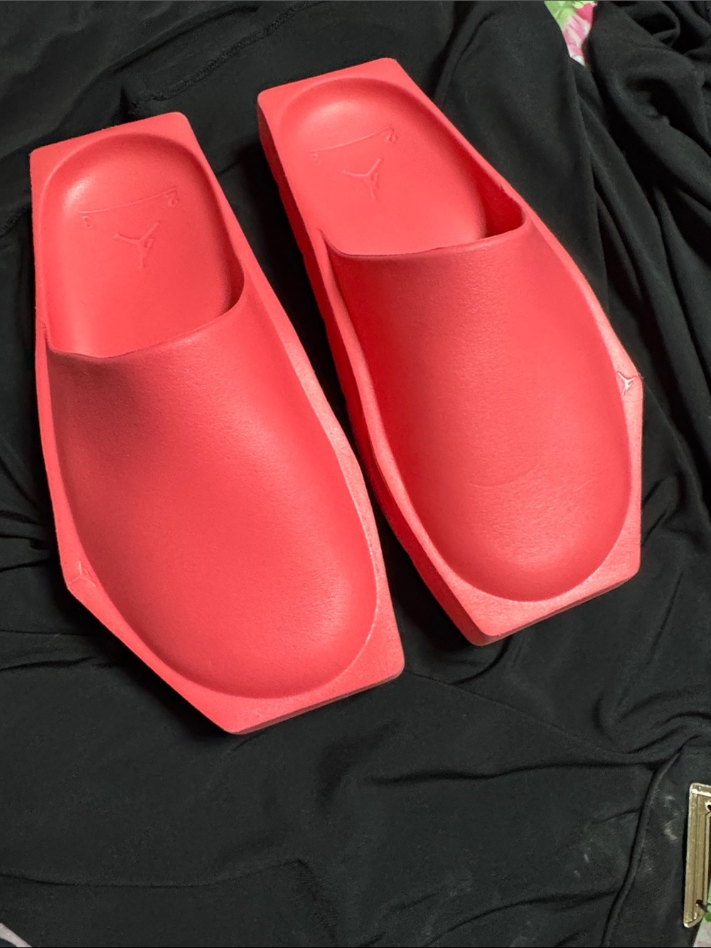 NEW Jordan Women's Red Square-Toe Slide Clogs